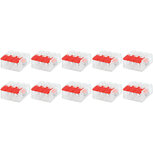 Lasklem Set 10 Stuks - 3 Polig met Klemmetjes - Rood