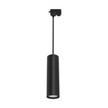 DARIA  Tube hanglamp voor 1-fase railverlichting - GU10 - 30cm tube - Zwart 