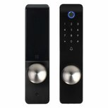 Slim deurslot met vingerafdruklezer en codeslot, IP44, lang