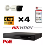 HIKVISION Camera Kit Lite Serie 4x IP Camera 5MP - NVR 8xChannel - Hard Disk 4Tb Extensible To Max 8x IP Camera
