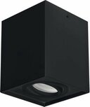 Hary Vierkante Opbouwspot Zwart 10x10cm - GU10 - Industrieel - Plafondspot past over centraaldoos - Spotjes voor woonkamer, slaapkamer of keuken.