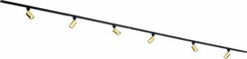 1-Fase Railverlichting - GU10 &ndash; 400cm &ndash; I-vorm - 6 spots - Railsysteem &ndash; Goud
