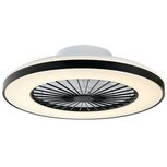 LED Plafondventilator met verlichting 50 cm - Dimbaar met afstandbediening - Zwart