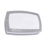 SOLINA - LED Plafondlamp / Wandlamp - Buitenlamp - met nummer - &Oslash;26 cm - 7.5W - Daglicht wit - 4100K - Grijs - Opbouw - Rechthoek - IP54