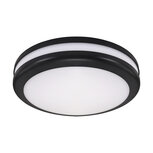 BIRMA - Plafondlamp - Badkamerlamp - Opbouw Rond - Waterdicht IP54 - 2 X E27 Fitting - Zwart - &Oslash;305 mm