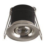GOL - LED Veranda Spot Verlichting - Inbouw Rond 1.6W - Natuurlijk Wit 4200K - Mat Chroom Aluminium - &Oslash;42mm