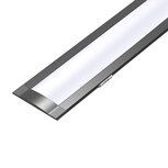 2 meter Verzonken Aluminium Profiel voor LED Strip Multifunctioneel Gebruik, MDF, Gipsplaat, Tegel Zwart
