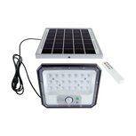 HEROS - LED SoLAR Tuinverlichting - Wandlamp met Sensor - Zonne-energie - Bewegingssensor - 7W - ZWART