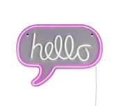 Neon Lamp HELLO - Incl. Ophanghaakjes - Neon Sign - Neon Verlichting - Neon Led Lamp - Wandlamp
