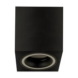 INDI D - Spot Armatuur GU10 - Opbouwspot - Vierkant - Zwart - Aluminium