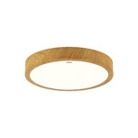 ATUT - Led Plafondlamp - Houtlook -Oak kleur - opbouwlamp - 18w - 4100K Daglicht - 1980 Lumen - Rond - 280 mm - IP44