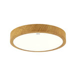 ATUT - Led Plafondlamp - Houtlook -Oak kleur - opbouwlamp - 24w - 4100K Daglicht - 2790 Lumen - Rond - 380 mm - IP44
