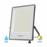Braytron - LED Bouwlamp / Schijnwerper - 200w - CCT - Aanpasbare licht kleuren - 3000K,4000K,6000K - Waterdicht IP65 - Grijs