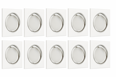 BONO Spot Armatuur 10 Pack - GU10 Inbouwspot - Vierkant - Wit - Aluminium - Kantelbaar 88x88mm