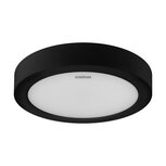EDOR - LED Plafondlamp - 24W - 3470 Lumen - Aanpasbare Kleur CCT - 3000k 4000k 6500k - Opbouw - Rond - Mat Zwart - 300 mm