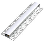 2 meter - led profiel - Stucprofiel smal - Profiel voor led strips -  Gybroc &amp; vaste plafond Aluminium