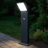 CLARK - Led Vloerlamp- Buitenlamp - met sensor - 12 w - 4000K Daglicht wit - Antraciet - 490mm