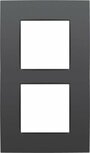 Niko dubbel/tweevoudige afdekplaat met 60 mm verticale centerafstand Niko Intense anthracite (133-76200)