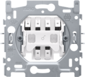 MECHANISME - ENKELPOLIGE SCHAKELAAR - 10 AX/250 VAC, SNELKLEMMEN, KLAUWBEVESTIGING, AFDEKRAAM EN AFWERKINGSSET APART BESTELLEN