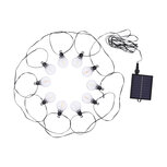 GLASI - Solar Lichtsnoer 7.50m - Voor Buiten - Lichtslinger met 10 lampjes - Warm Wit en gekleurd licht - Tuinverlichting - 8 Modes - IP44