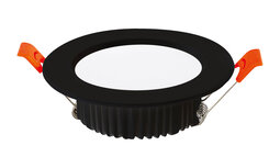 HOROZ Alexa - LED Downlight - Inbouw Rond 8W - Helder/Koud Wit 6400K - Mat Zwart Aluminium - &Oslash;98mm
