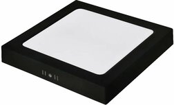 SELENA - Led Plafondlamp - Zwart kleur - opbouwlamp - 36w - CCT - Aanpasbare licht kleuren 3000K,4000K,6000K - 3600Lumen - Vierkant - 290 mm