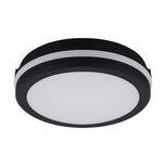 HETMAN - LED Plafondlamp - Keuken, Woonkamer, Badkamer - &Oslash;200 mm - Aanpasbare wattage 8/12/16W - 760 / 1160 / 1480 Lumen - CCT Aanpasbare licht kleuren - 2800K/4100K/6000K  - Zwart - Opbouw - Rond - IP65