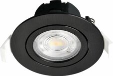 Braytron Plafondspots LED Inbouwspots Spotjes Kantelbaar-Ronde -Draaibaar -Zwart - 7W - 3in1 CCT (3000K / 4000K / 6500K)