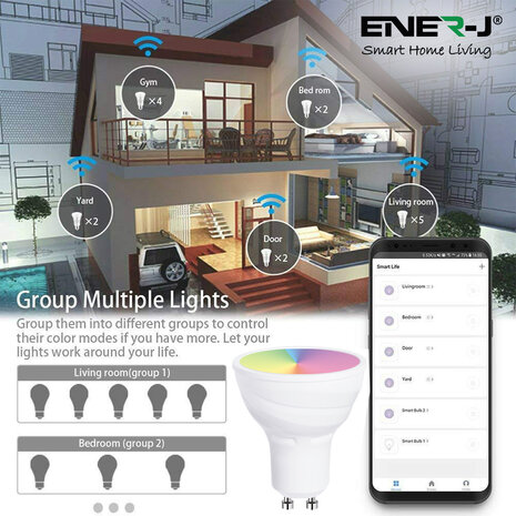 Slimme Led Verlichting - Smart Wifi 5w GU10 Led spot - RGBW