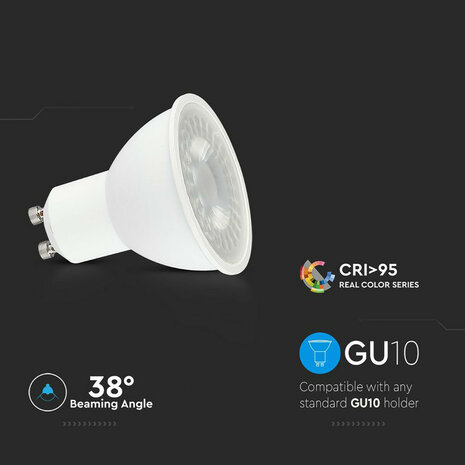 Led spot Gu10 Fitting 6w 3000K warm wit