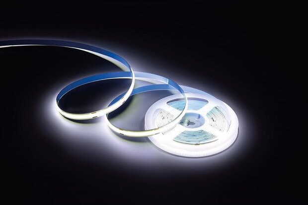 LED Strip COB - 24V - 5 Meter - 6400k - Koud wit - 10w/m - 960 Lumen / m - met 24v 60w adapter