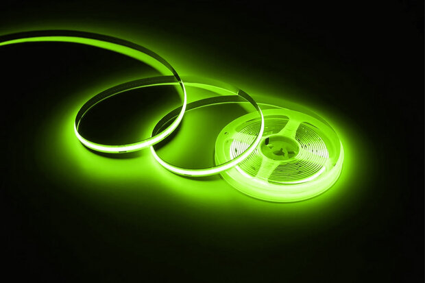 LED Strip COB - 24V - 5 Meter - Groen - 10w/m - 960 Lumen / m - met 24v 60w adapter