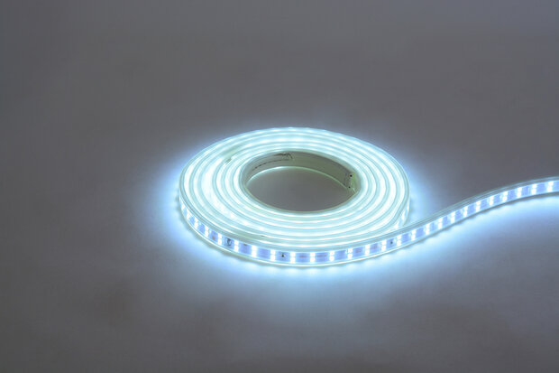 LED Strip 220V 16W/m, 100lm/W, Dimbaar - Koud Wit 6000K - 5m