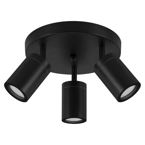 Badkamer plafondlamp TENOR GU10 3C zwart