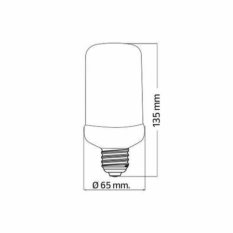 LED Flame Lamp - Fireflux - Vuurlamp - E27 Fitting - 5W - Warm Wit 1500K
