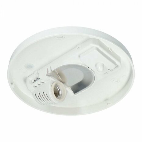 HOROZ  LED Plafondlamp met Bewegingssensor - 360&deg; Sensor - E27 Fitting - Opbouw - Ovaal - Mat Wit - Glas
