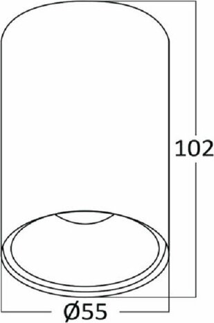 Plafondlamp - Opbouw Spot Armatuur - GU10 fitting - Rond - Wit