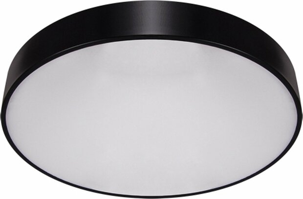 Led Plafondlamp - 48w - 4000K Daglicht - 5130 Lumen -Rond - Zwart - 500 mm