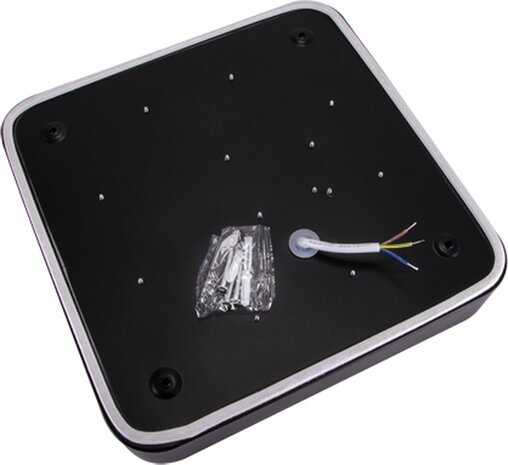 TOTEM - Led Plafondlamp - 48w - 4000K Daglicht - 5130 Lumen - Vierkant - Zwart - 500 mm