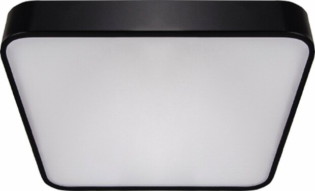 TOTEM - Led Plafondlamp - 48w - 4000K Daglicht - 5130 Lumen - Vierkant - Zwart - 500 mm