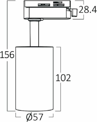 Rail verlichting Hoek set van 6 Rail Armatuur met GU10 Fitting - 6 x 5w Led GU10 - L:3m - Zwart