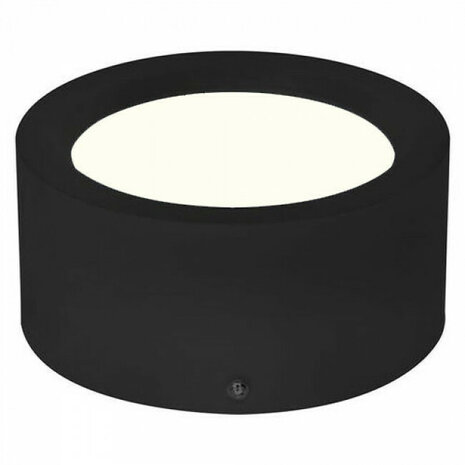 LED Downlight - Opbouw Rond 10W - Natuurlijk Wit 4200K - Mat Zwart Aluminium - &Oslash;140mm