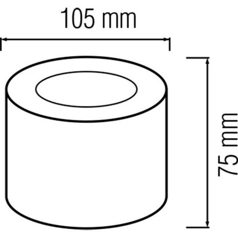 LED Downlight - Opbouw Rond 5W - Natuurlijk Wit 4200K - Mat Wit Aluminium - &Oslash;105mm