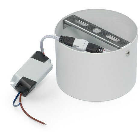 LED Downlight - Opbouw Rond 5W - Natuurlijk Wit 4200K - Mat Wit Aluminium - &Oslash;105mm