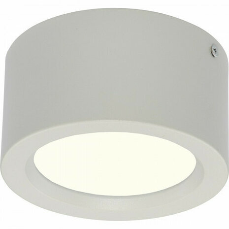 LED Downlight - Opbouw Rond 10W - Natuurlijk Wit 4200K - Mat Wit Aluminium - &Oslash;140mm