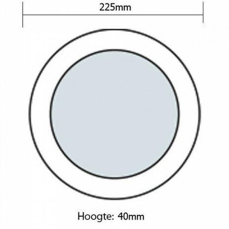 LED Downlight - Opbouw Rond 18W - Warm Wit 3000K - Mat Wit Aluminium - &Oslash;225mm