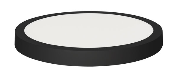 LED Downlight - Opbouw Rond 18W - Natuurlijk Wit 4200K - Mat Zwart Aluminium - &Oslash;225mm