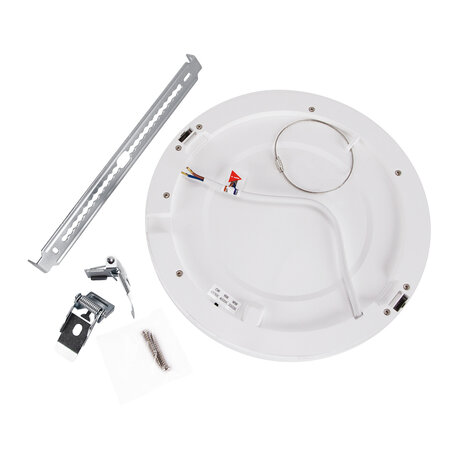 LED Downlight - Opbouw/inbouw Rond 24W - CCT 3000K,4200K,6000K - Mat Wit Aluminium - &Oslash;300mm