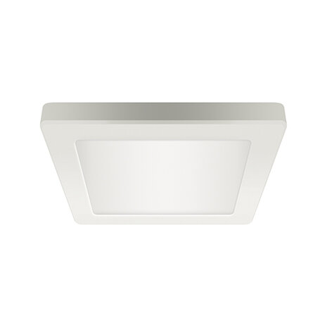 LED Downlight - Opbouw/inbouw Vierkant 12W - CCT 3000K,4200K,6000K - Mat Wit Aluminium 