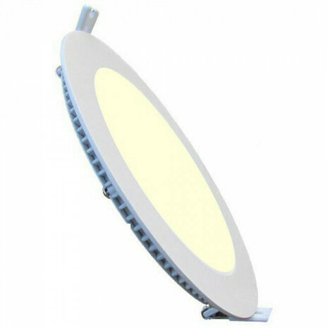 LED Downlight Slim - Inbouw Rond 3W - Warm Wit 2700K - Mat Wit Aluminium - &Oslash;83mm